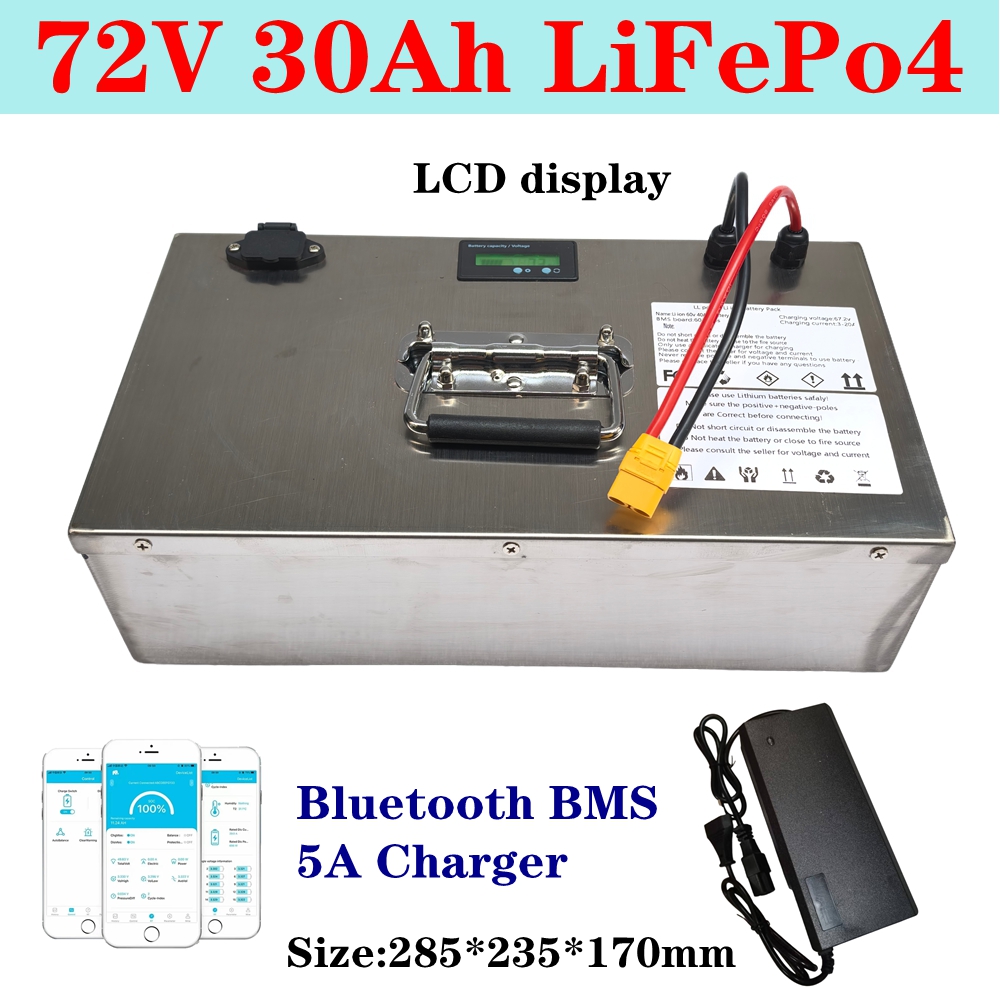 72V 30Ah Lifepo4 Battery Pack - Bateria lifepo4 atualizada, 72v, 30ah, 20ah,