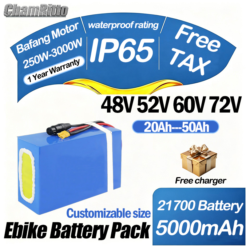 60V 30Ah 21700 Battery Pack - Bateria de bicicleta elétrica 60V 72V