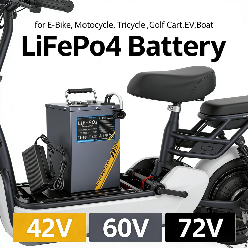 72V 30Ah Lifepo4 Battery Pack - Bateria LifePO4 de Longa Duração 48V