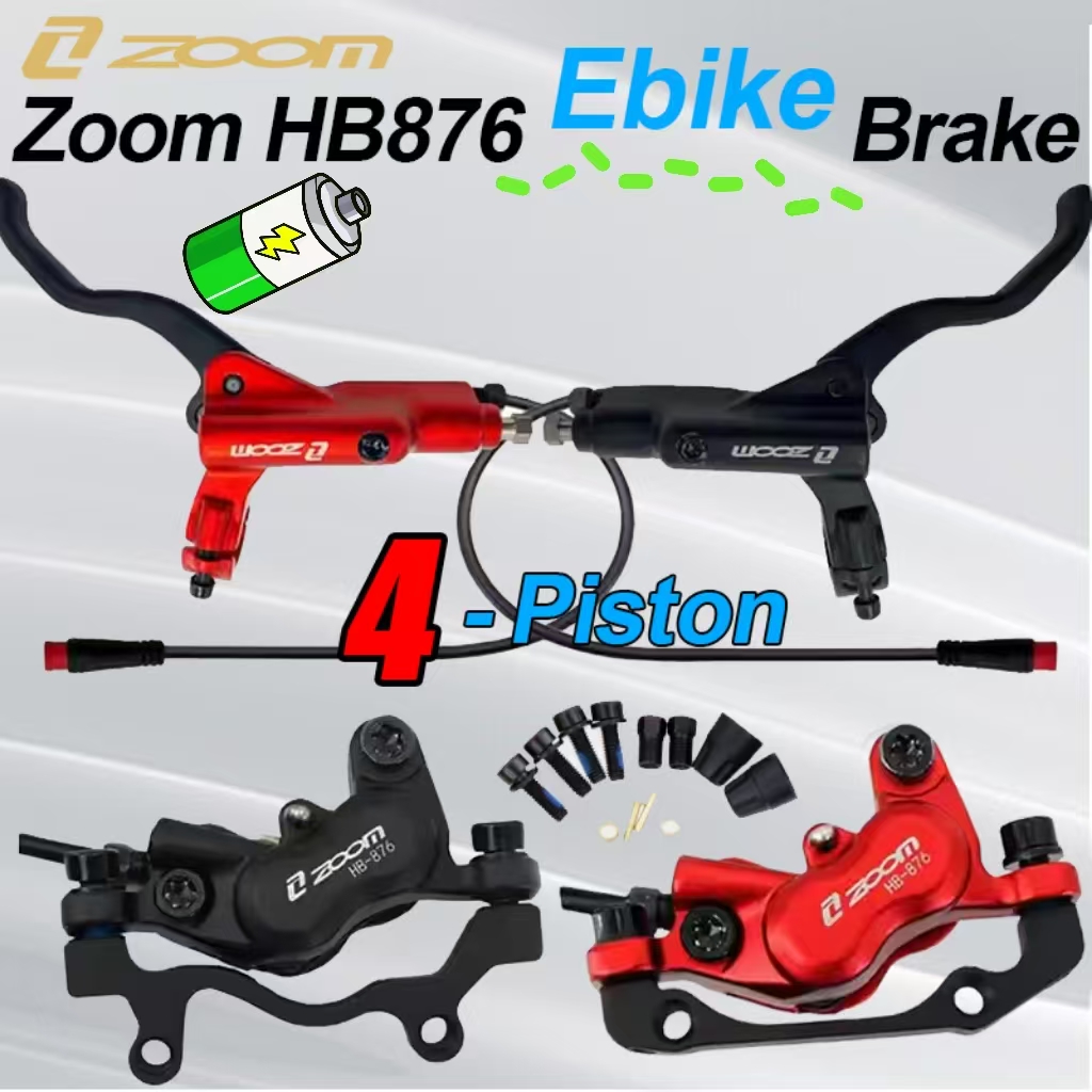 Zoom Hydraulic Brake 4 Piston E-Scooter - Zoom HB-876E e-bike conjunto de freio