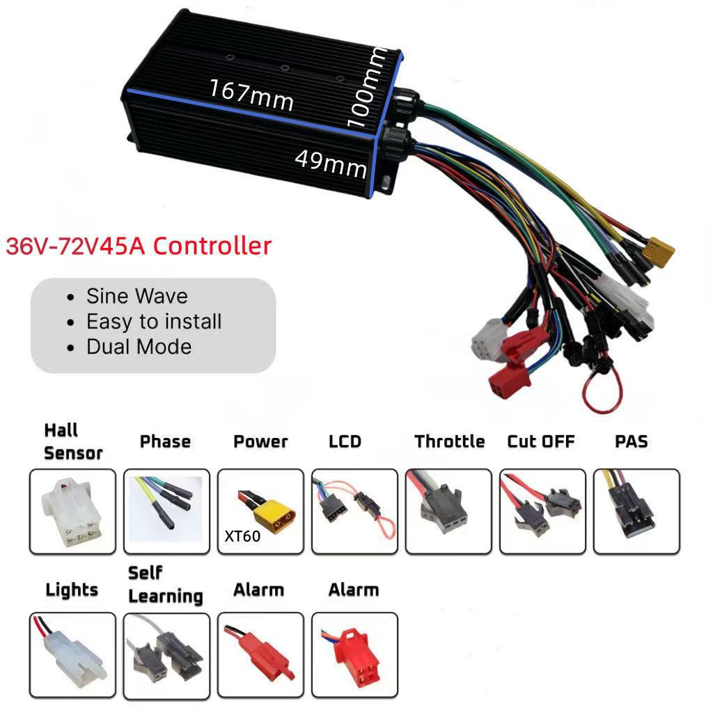 72V 45A Dual Controller - Fornecimento direto de fábrica transfronteiriço, controlador