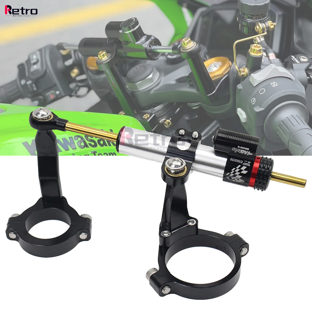 Steering Damper Stabilizer Kit Cnc - Estabilizador amortecedor de direção para motocicleta,