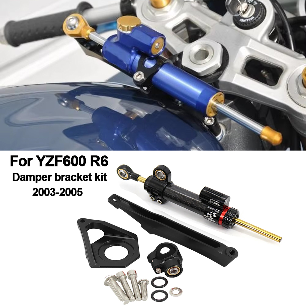 Steering Damper Stabilizer Kit Cnc - Para yamaha yzf600 r6 2003-2005 acessórios
