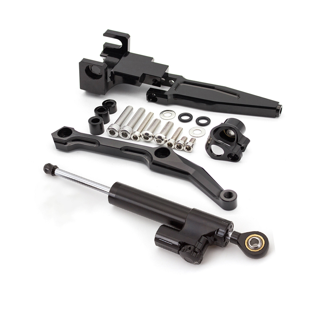 Para yamaha mt09 tracer/fj09 t - Steering Damper Stabilizer Kit Cnc avaliação e preço
