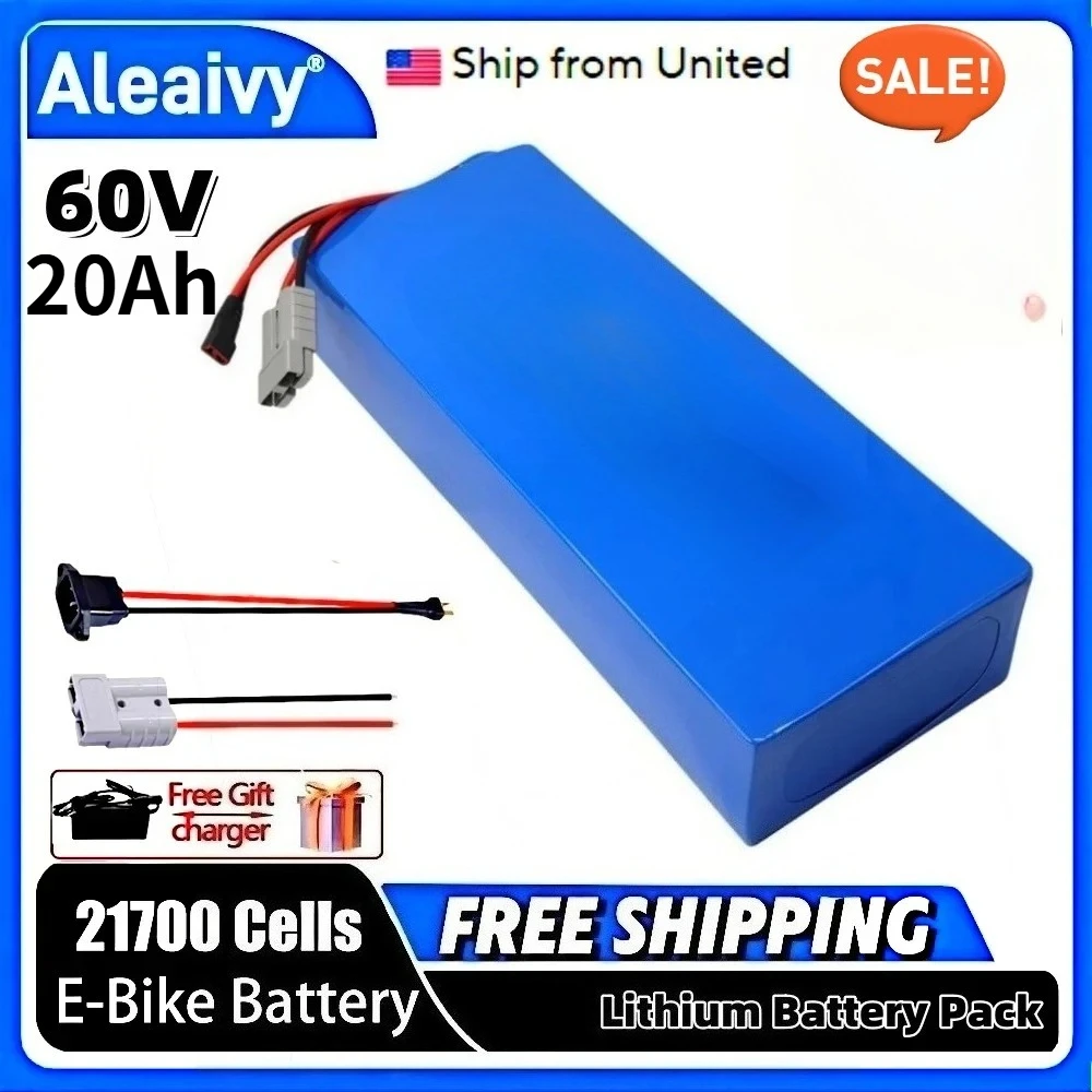 Bateria de Lítio Aleaivy 16S6P - 60V 30Ah 21700 Battery Pack avaliação e preço