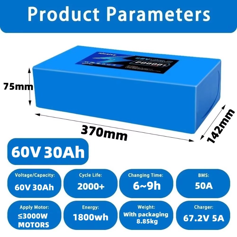 Bateria de lítio Aleaivy 60V 2 - 60V 30Ah 21700 Battery Pack avaliação e preço