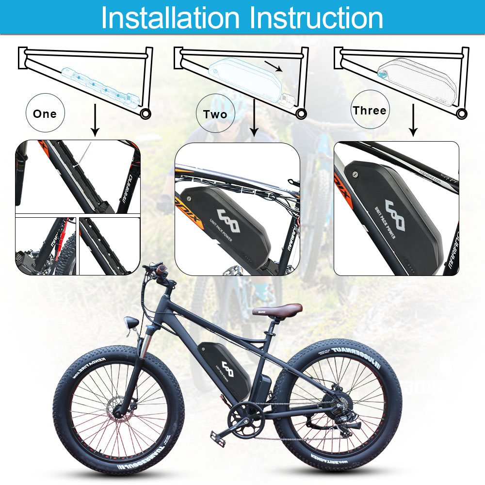 Bateria de E-Bike Downtube 52V - 60V 30Ah 21700 Battery Pack avaliação e preço