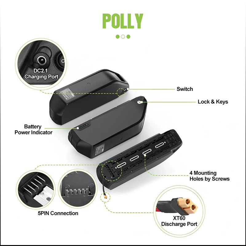 Bateria Hailong Polly 52V 50Ah - 60V 30Ah 21700 Battery Pack avaliação e preço