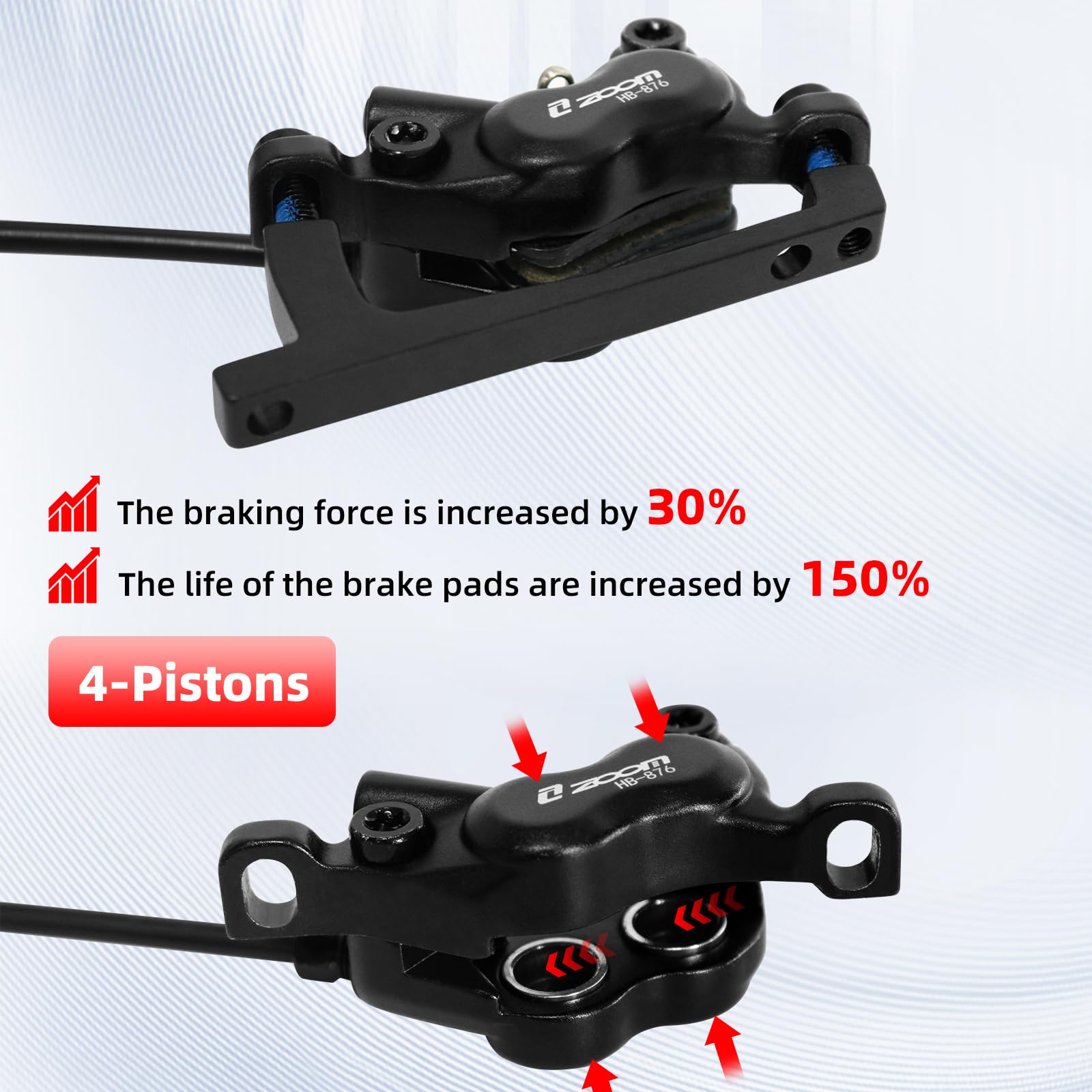 Conjunto de Freio a Disco Hidr - Zoom Hydraulic Brake 4 Piston E-Scooter avaliação e preço