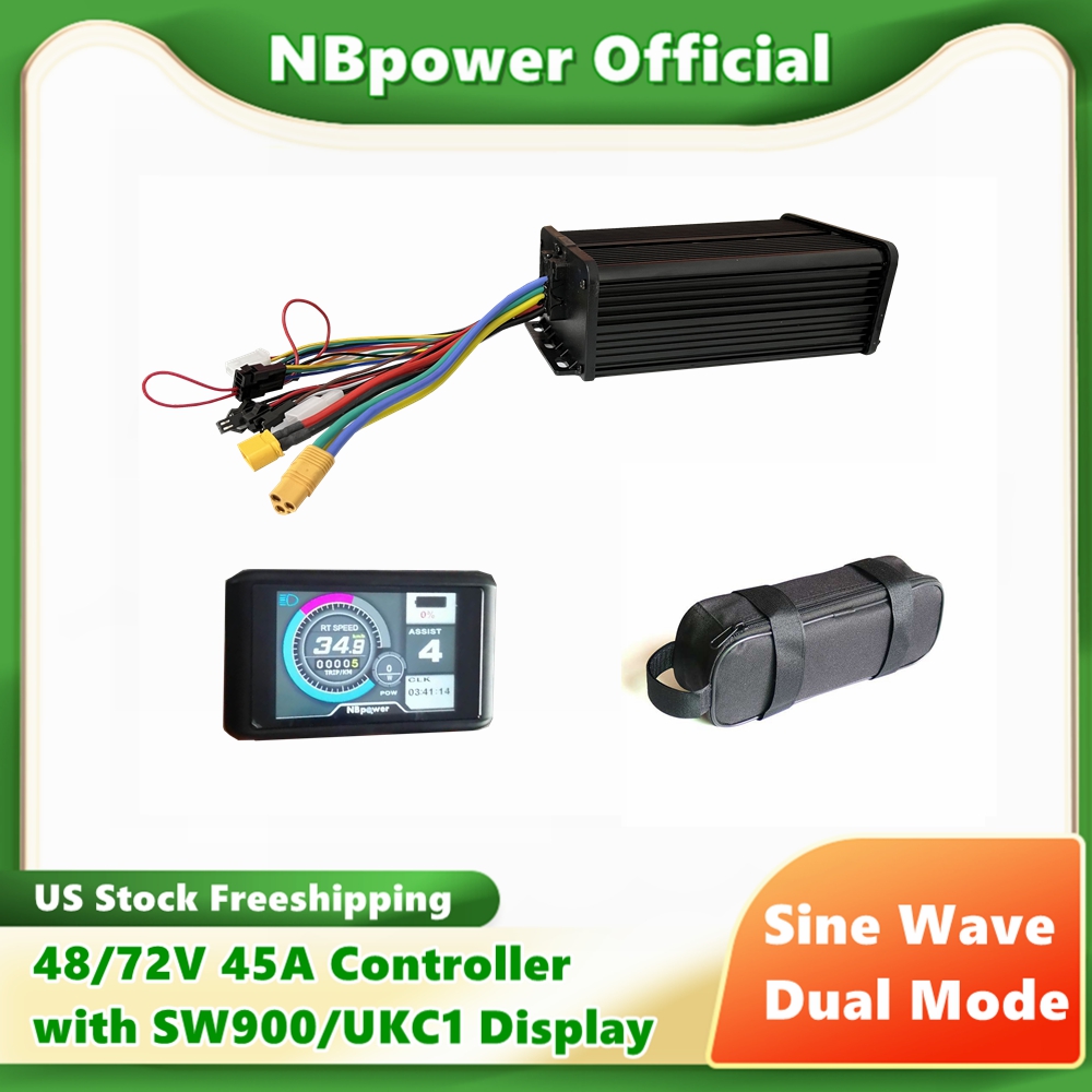 Controlador ebike de onda seno - 72V 45A Dual Controller avaliação e preço